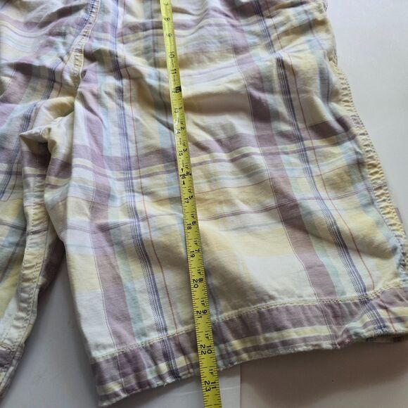 Abercrombie & Fitch Men’s Shorts Plaid Heavy Button Fly Cargo Shorts Size 34 - Picture 7 of 8